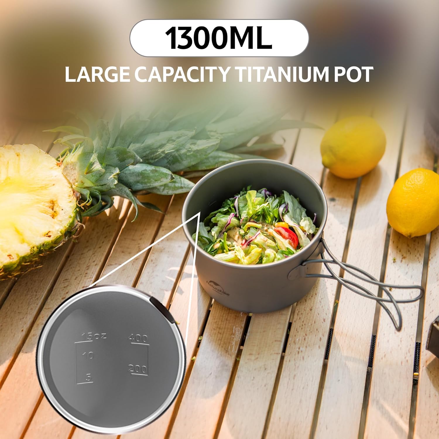 Ti Pot Naturehike TDG02 Outdoor Ti Pot 1300ML - Ti Color | Naturehike ...