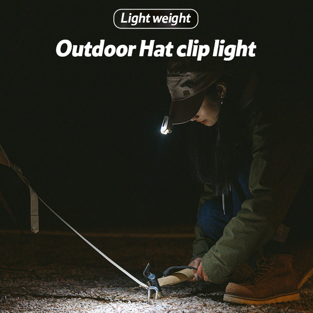Naturehike Outdoor Clip Hat Lamp Khaki