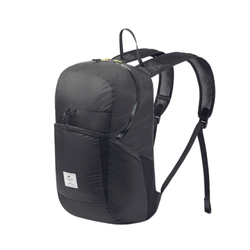 حقيبة حمل قابلة للطي بتصميم فائق الخفة (يونغيان) سعة 22 لترًا  من ناتشرهايك باللون الأسود، الإصدار الجديد 