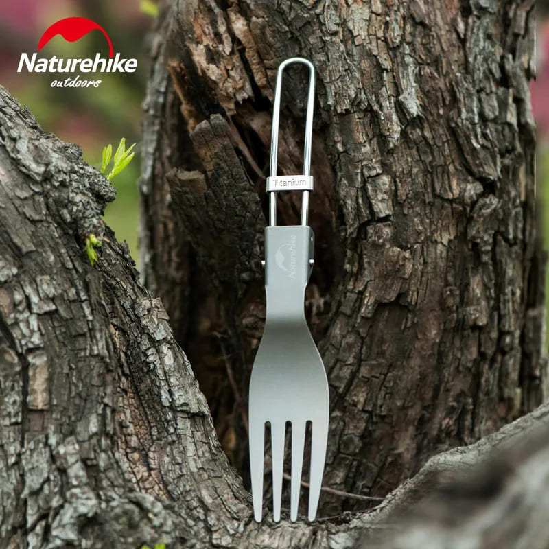 Naturehike Titanium alloy outdoor travel folding tableware -  titanium-fork