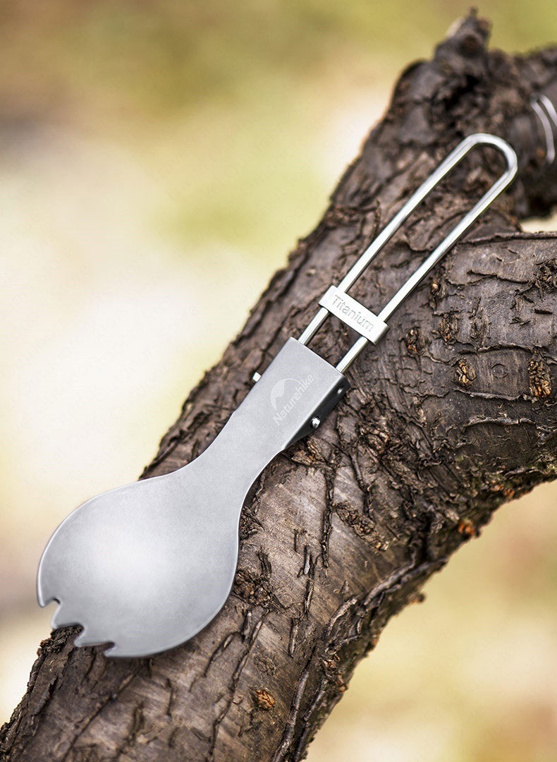 Naturehike Titanium alloy outdoor travel folding tableware - titanium-spoon