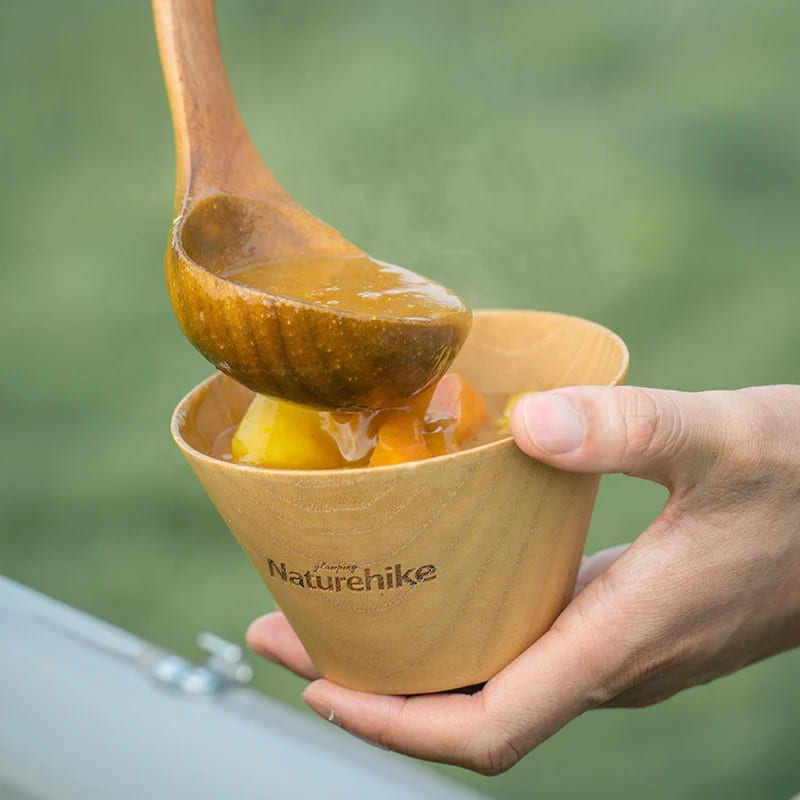 Naturehike Solid wood bowl Wooden - Khaki