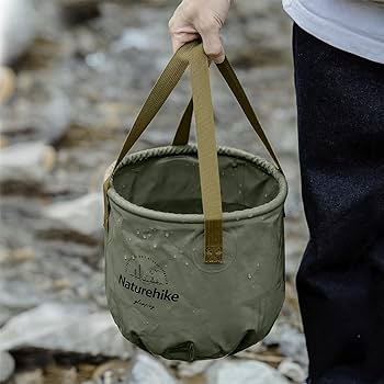 Naturehike foldable round bucket 10L - Army Green