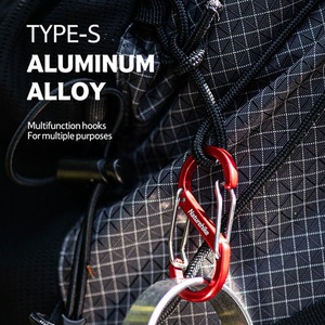 [6927595747100] Naturehike S Type Aluminium Alloy Hook 4PCs (Small) - Red
