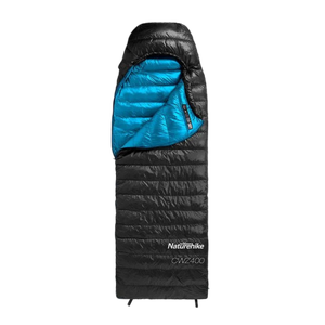 [6927595761670] حقيبة النوم القطبية من ناتشر هايك  CW400 بتصميم المومي ومحشوة بريش الإوز الحجم الكبير،  اللون الأسود